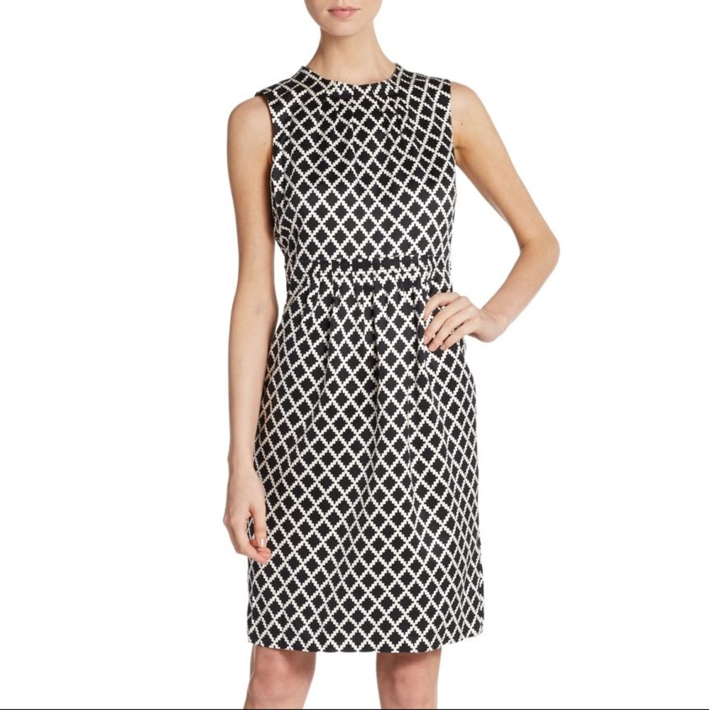 Tory Burch Black Belinda Geo-print Empire Dress